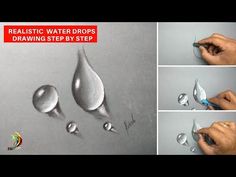 how to draw realistic water drops step by step