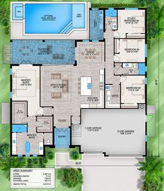 the floor plan for this modern home