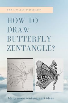 an image of a butterfly with the words how to draw butterflies in it