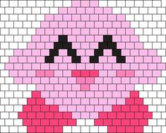 a pink and black pixellated image of an angry face