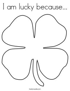 a four leaf clover with the words i am lucky because it's in black and white