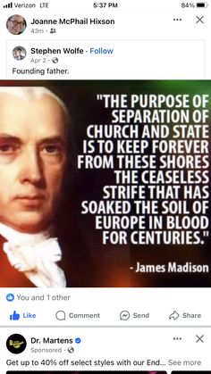 an image of james madison on twitter