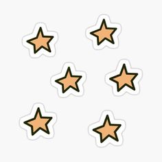 five stars sticker set on white background