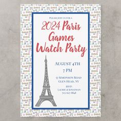 the paris games watch party is coming up