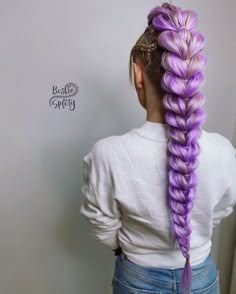 Braid Rave Hair, Festival Braid Ideas, Colored Braided Hairstyles, Festival Braids With Color Extensions, Edc Hair, Festival Hair Braids, Rave Hairstyles, Braided Ponytails