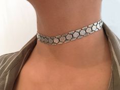 Wide Choker Necklace, Short Silver Necklace, Elegant Choker, Choker Silver, Choker Chain, Dainty Choker, Silver Choker Necklace, Dope Jewelry, Silver Choker