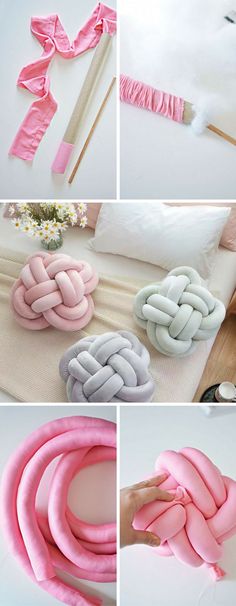 how to make an easy diy knot pillow