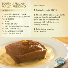 a recipe for south african malva pudding