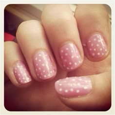 Cat Paw Nails, Pink Polka Dot Nails, Nails Polka Dots, Nails With Dots, Nails 2014, Really Cute Nails