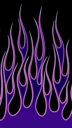 purple flames on a black background are shown in this graphic art work, which is very detailed