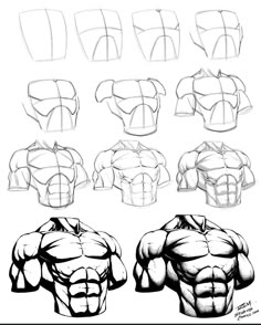 an image of how to draw the head and shoulders of a man in different poses