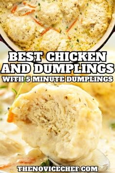 the best chicken and dumplings with 5 minute dumpling recipe