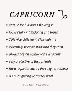 the zodiac sign for capricorn is shown in black and white, with an arrow pointing