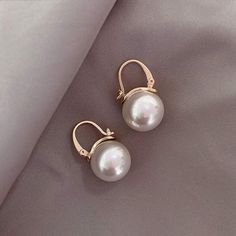 Sterling Silver Big Pearl Dangle Earrings, Chunky Pearl Huggie 14k Gold Plated Silver Pearl Drop Earrings, Michael Kors Earrings, Pewter Earrings, Gold Chandelier Earrings, Chunky Pearls, Pearl Dangle Earrings, Big Pearl, Pearl Earrings Dangle, Earring Patterns