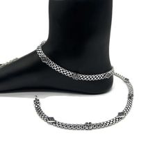 Name of product:  925 Sterling Silver Light Weight Anklet / Silver Payal Weight: 45.3 grams. Length: 27 centimeter  FREE EXPRESS SHIPPING -----Feedback::- A satisfied customer is our top priority and your feedback forms the backbone of our success. Don't forget to give positive feedback along with good ratings. Thank You Silver Anklet As A Gift, Adjustable Silver Anklet With Oxidized Finish, Elegant Adjustable Anklets With Oxidized Finish, Adjustable Silver Oxidized Anklets, Elegant Adjustable Oxidized Anklets, Elegant Adjustable Oxidized Finish Anklets, Elegant Silver Anklets For Formal Occasions, Sterling Silver Toe Ring Anklet, Silver Sterling Silver Toe Ring Anklet