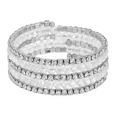 Timeless luxury. Dress your wrist in luxury with this crystal beads wrap-around bracelet. It's sure to be your go-to bracelet of the season. This bracelet is ideal for a wedding or simply wear it to ramp up your leisure style! This exquisite cuff bracelet make an ideal gift. It's perfect a friend or loved one. Available in crystal clear and yellow (light topaz) Measurements: 35.5"L x 0.94"W 2028 Jewelry Collection 2028 Jewelry features more fashion forward design choices comprised of premium com Bracelet Silver Women, Channel Jewelry, Animal Themed Jewelry, Coil Bracelet, 1928 Jewelry, Timeless Luxury, Jewelry Crystal, Beaded Wraps, Watches Women Fashion