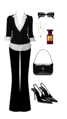 Work Attire Outfits, All Black Professional Outfits Chic, Work Siren Aesthetic, Early 2000s Business Casual, Smart Casual Women Outfits 2024, Private Investigator Outfit, Fbi Outfits For Women, Upper Class Outfits, Siren Office Outfit