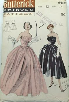 an old fashion sewing pattern for a dress