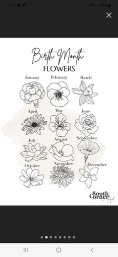 an image of flowers with the words butter mott's on it and below them