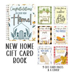 congratulationss on your new home gift card book