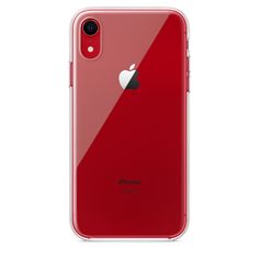 an iphone xr case in red, with the back side facing up to the camera