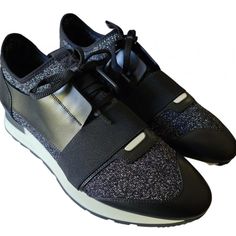 Balenciaga Women's Race Runners - Made In Italy. Race Leather Runners. Elegant Black Evening Sneakers, Designer Black Party Sneakers, Black Leather Evening Sneakers, Evening Black Leather Sneakers, Balenciaga Triple S Pink, Balenciaga Speed Runner, Balenciaga Speed Trainers, Balenciaga Track Sneaker, Balenciaga Speed Trainer