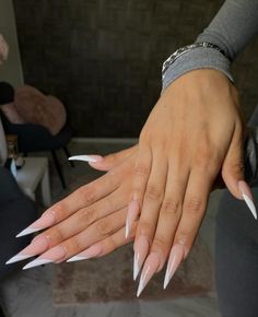 41 Stiletto Nails: Bold, Unique, and Trendy Designs to Elevate Your Style White French Tip Stiletto Nails, Milky White Stiletto Nails, Simple Stiletto Nails, Neon Tips, Stiletto Nails Designs, Trendy Designs, Stiletto Nails, Nail Art Ideas, Nails Designs