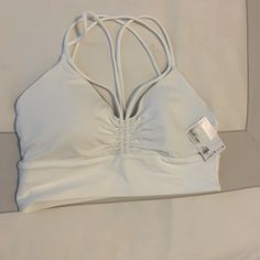 Brand New, Tags On, Unworn White Sports Bra, Sports Bra Sizing, Lululemon Athletica, Women's Intimates, Sports Bra, Bra, Brand New, White, Women Shopping