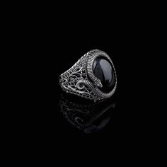 Mens Handmade Ring , Black Onyx Men's Ring , Snake Ring , Black Onyx Ring Sterling Silver, Mens Onyx Snake Ring , Gift for Boyfriend This ring is produced in high quality and offered to serve our valued customers. Our products are produced as 925K silver and sent to our products in stamped form. We design and produce beautiful jewelry for you and your loved ones. Our products are suitable for daily use. Coatings and mines are manufactured in such a way that they do not pose any health problems. Luxury Onyx Men's Ring For Formal Occasions, Luxury Black Oval Men's Ring, Snake Ring For Men, Eric Aesthetic, Black Onyx Ring Men, Mens Black Ring, Onyx Ring Men, Snake Rings, Mens Jewellery