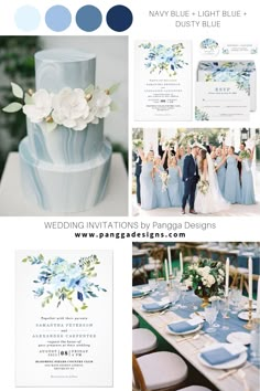 blue and white wedding color scheme