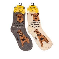 PRICES MAY VARY. A cute Canine collection of unisex crew socks by Foozys, that come in a variety of large and medium dog breed theme prints. A must-have to add to your socks collection, if you are a dog-lover. Unbeatable Value - Two pairs of crew socks are included for the price of one. One for you to wear and one to wash. Each design comes in two different color variations. Superior Quality, Comfort & Fit - Fits shoe sizes 4 -10, suitable for all ages. Soft, lightweight and stretchy, they will Socks Collection, Dog Breeds Medium, Medium Dog, Mens Crew Socks, Airedale Terrier, Dog Items, Labrador Dog, Large Dog Breeds, Novelty Socks