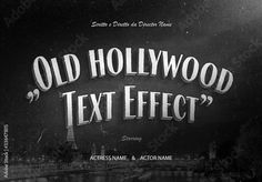 an old hollywood text effect with the eiffel tower in the background