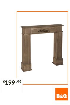 an image of a fireplace mantel with the price tag for $ 599 99