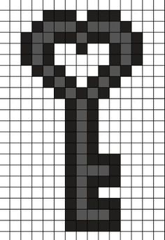 a cross stitch pattern in black and white with the letter f on it's face