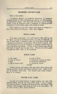 an old recipe for some kind of cake