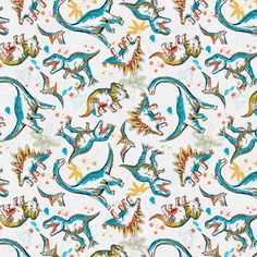 an image of a pattern with dinosaurs on it