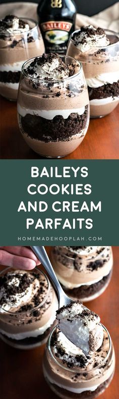 bailey's cookies and cream parfaits recipe