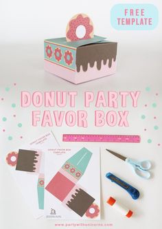 the donut party flavor box is ready to be cut and put into its packaging