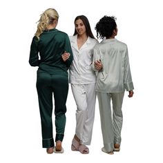 Made of HIGH QUALITY satin, super soft and more luxurious fabric with spandex fo comfort make these satin pajamas a wonderful addition to your wedding party gifts.  Our customized pajamas are a great idea as a Bridesmaid Gift, bachelorette party gift, birthday gift for her. Create your own unique set of bridesmaid pajamas by choosing from many gorgeous colors we offer.  You can choose just plain pajamas or you have an option to customize the pajamas with your own text to add a special touch. 💎 Elegant Long Sleeve Sets With Relaxed Fit, Elegant Long Sleeve Relaxed Fit Sleepwear, Elegant Long Sleeve Relaxed Fit Set, Elegant Relaxed Fit Long Sleeve Sets, Elegant Long Sleeve Sleepwear For Pajama Party, Elegant Long Sleeve Sleepwear Set, Relaxed Fit Long Sleeve Solid Sets, Solid Color Relaxed Fit Long Sleeve Sets, Green Long Sleeve Bedtime Sets