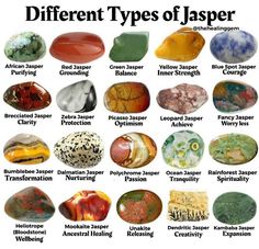 Jasper Rock Stones, Gemstone Crafts Ideas, Aegerine Crystal, Chert Stone, Rock Identification Pictures, Types Of Jasper, Stone Identification