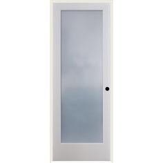 a white door with glass on the side