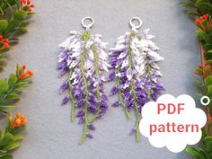 PDF pattern only. NO MATERIALS OR COMPLETED PAIR OF EARRINGS. Purple wisteria earrings, beaded pattern The bead tutorial contains: a list of materials needed to make earrings. Tutorial and three individual schemes for weaving. I used Preciosa beads 10/0 but you can use any other. Finished earrings aprox: 11×4 cm. Skill level:  Wisteria earrings beaded KIT:  https://milakimstore.etsy.com/listing/1685231633 Completed pair of earrings: https://milakimstore.etsy.com/listing/1152905060 For personal use only. Do not sell, copy or distribute pattern. You may sell earrings you've made except on Etsy. Milakimstore 2022 © Flower Earrings Dangle, Purple Wisteria, Gold Bead Earrings, Motifs Perler, Bridal Flower, Beaded Earrings Patterns, Long Fringe, Purple Earrings, Earrings Beaded