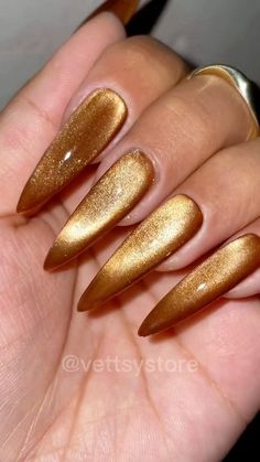 Bronze Cat Eye Nails, Amber Jelly Nails, Yellow Cateye Nails, Brown Cateye Nail, Gold Cateye Nails, Yellow Cat Eye Nails, Orange Cat Eye Nails, Tigers Eye Nails, Brown Jelly Nails