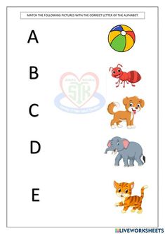 the letter b worksheet with pictures of animals and letters