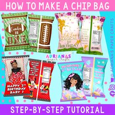 how to make a chip bag with step - by - step instructions for girls and boys