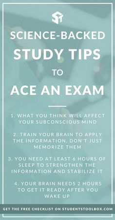 the text science - backed study tips to ace an exam