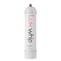 an empty white water bottle with the word wild on it's top and bottom