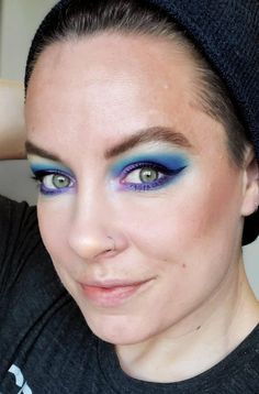 Can't leave fun cool tones behind in fall either! love these colors all year round #makeup #beauty Cool Tones, Hoop Ring, Nostril Hoop Ring, Color