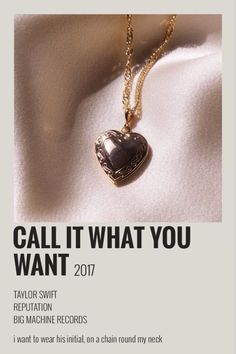 a necklace with a heart on it that says, call it what you want?