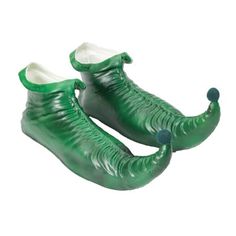 Green Elf Shoes Adult Accessory Image 1 of 3 Munchkin Costume, Leprechaun Costume, Heat Miser, Christmas Elf Costume, Green Elf, Green Costumes, Clown Shoes, Elf Shoes, Glass Slippers